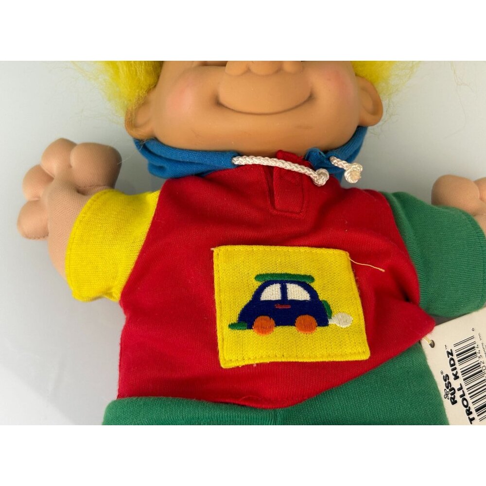 Troll Kidz "Buster" by Russ Stuffed w/ Tags Hoodie Vintage Toy Collectible Doll - Picture 9 of 16